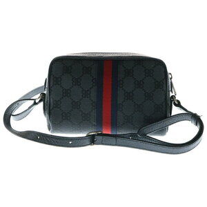 Balenciaga Blue Canvas Black Hacker Bag GUCCI Camera Navy Shoulder Leather The